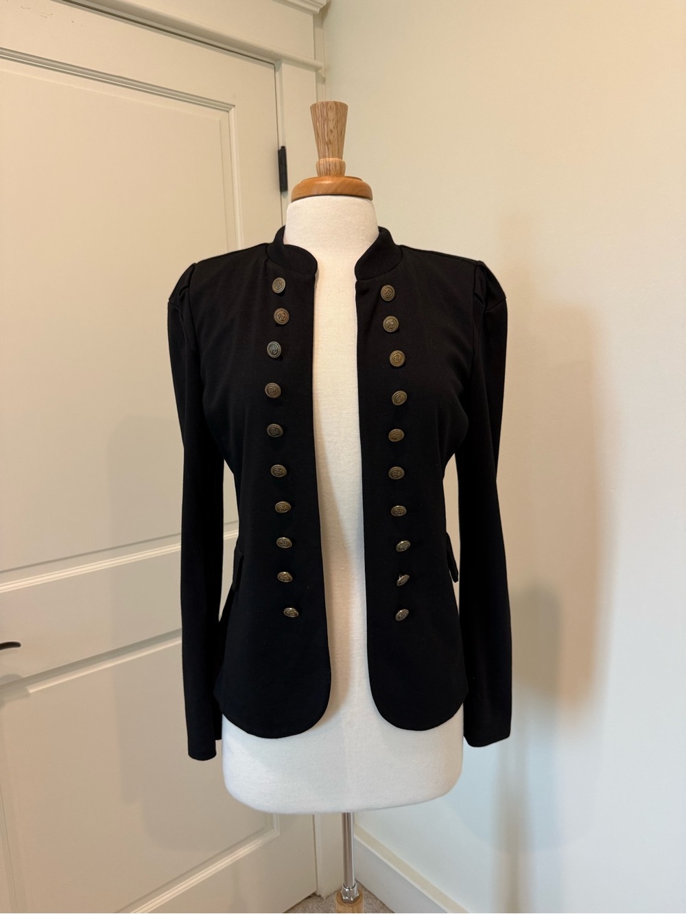 Black Military-Style Women's Jacket